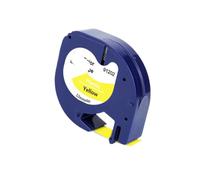 PHOVYAFI Compatible 12mm Label Tape For LT-100H LT100T Label Maker 91201 91205 10Pcs(Black on Yellow)