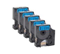 PHOVYAFI Compatible 45013 D1 12mm Tape For LabelManager 160 280 Printer Black On White 5pcs 10pcs 45010 45016 45018(5PK Black on Blue)