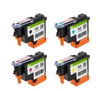PHOVYAFI Compatible 90 Printhead C5054A C5055A C5056A C5057A For DesignJet 4000 4000ps 4020 4500 4520 Printer In Black Cyan Magenta Yellow(1Set)