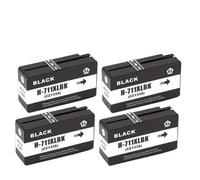 PHOVYAFI Compatible Ink Cartridge For DesignJet T520 T120 T530 T130 Inkjet Printer Replacement For 711 711XL Ink Cartridges(Black-4pcs)