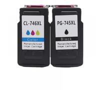 PHOVYAFI Compatible Ink Cartridge PG745 CL746 For MG2470 IP2870 IP2872 MG2570 MG2970 Printers 1X 745XL 746XL(1SET)