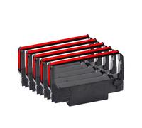 PHOVYAFI Compatible Ink Print Ribbon For ERC30 ERC34 ERC38 Works With TM-U220PD U230 U210A TM-U370 U300C M188B M188D Printers(5 pcs Black and red)