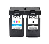 PHOVYAFI Compatible InkJet Cartridge PG740XL PG740 740XL 741XL CL741 For MX517 MX437 MX377 MG3170 MG2170 MG2270 Printers(1 Set)