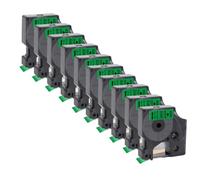 PHOVYAFI Compatible Label Tape For LabelManager 160/280 Printers(10PK Black on Green)