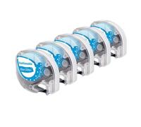 PHOVYAFI Compatible Label Tapes Refills For P12 Label Maker Multiple Plastic Paper Fabric Laminated Black On Multicolor For Indoor Use(Blue Glitter)