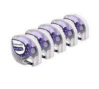 PHOVYAFI Compatible Label Tapes Refills For P12 Label Maker Multiple Plastic Paper Fabric Laminated Black On Multicolor For Indoor Use(Purple Glitter)