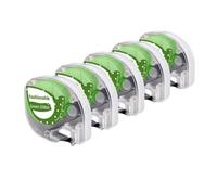 PHOVYAFI Compatible Label Tapes Refills For P12 Label Maker Multiple Plastic Paper Fabric Laminated Black On Multicolor For Indoor Use(Green Glitter)