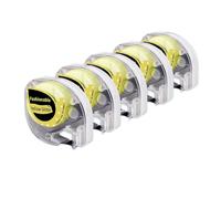 PHOVYAFI Compatible Label Tapes Refills For P12 Label Maker Multiple Plastic Paper Fabric Laminated Black On Multicolor For Indoor Use(Yellow Glitter)