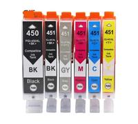 PHOVYAFI Compatible PGI-450 CLI-451 Ink Cartridge For Printers IP7240 MG5440 MG5540 MG6440 MG6640 MG5640 MX924 MX724 IX6840(1Set 6Color)