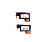 PHOVYAFI Compatible Printer Head 70 C9405A Light Cyan Magenta For Designjet Z2100 Z3100 Z3200 Z5200 Printers 70 Pack(2PCS)