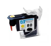 PHOVYAFI Compatible Printhead 80 C4820A C4821A C4822A C4823A For Designjet 1050 1055 1055cm 1050c Plus Printer In Black Cyan Magenta Yellow(1PC - Yellow)