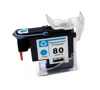PHOVYAFI Compatible Printhead 80 C4820A C4821A C4822A C4823A For Designjet 1050 1055 1055cm 1050c Plus Printer In Black Cyan Magenta Yellow(1PC - Cyan)