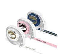 PHOVYAFI Compatible Satin Ribbon Labels For P12 And P12 PRO Label Makers 12mmx2m Silk Refills 3 Pack For Wedding Gifts Craft Wrapping