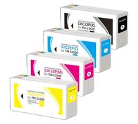 PHOVYAFI Compatible SJIC26P Cartridge For ColorWorks TM-C3500 Printer With Special Art Paper Ink And One Time Use Chip(4PCS)