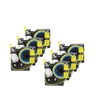 PHOVYAFI Heat Shrink Tube Compatible With 6mm 9mm 12mm 19mm Models 18051 18053 18055 18057 4200 5200 6000 6PK Industrial Use(19mm Black on Yellow)