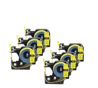 PHOVYAFI Heat Shrink Tube Compatible With 6mm 9mm 12mm 19mm Models 18051 18053 18055 18057 4200 5200 6000 6PK Industrial Use(12mm Black on Yellow)