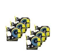PHOVYAFI Heat Shrink Tube Compatible With 6mm 9mm 12mm 19mm Models 18051 18053 18055 18057 4200 5200 6000 6PK Industrial Use(6mm Black on Yellow)