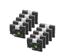 PHOVYAFI Heat Shrink Tube Tape 12mm Compatible With HSe 231 HSe 631 HSe 211 HSe 221 HSe 611 Label Maker(10PK Black on White)