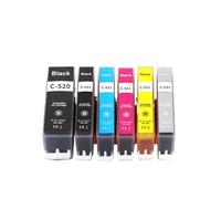PHOVYAFI Ink Cartridge Compatible With 520 521 Printers And IP3600 IP4600 IP4700 MP540 MP550 MP560 MP640 MP620 MP980 MP990 MX860 MX870 Printer Models(6 PCS)