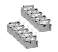 PHOVYAFI MK-231 Compatible Label Tape Black On White For MK231 MK 131 12mm Label Cartridge For PT-70 Label Maker(10PK Black on White)