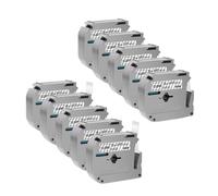 PHOVYAFI MK-231 Compatible Label Tape Black On White For MK231 MK 131 12mm Label Cartridge For PT-70 Label Maker(10PK Black on Clear)