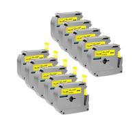 PHOVYAFI MK-231 Compatible Label Tape Black On White For MK231 MK 131 12mm Label Cartridge For PT-70 Label Maker(10PK Black on Yellow)