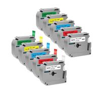 PHOVYAFI MK-231 Compatible Label Tape Black On White For MK231 MK 131 12mm Label Cartridge For PT-70 Label Maker(10PK 5Mixed Color)