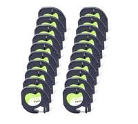 PHOVYAFI Multicolor Plastic Label Tape Compatible With LT100H LT-100T 12mm Label Maker Paper Tape 91331 91201(20pcs)