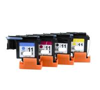 PHOVYAFI Printhead Compatible For Designjet 70 100 110 500 510 500PS C4810A C4811A C4812A C4813A Suitable For 11 11(1Set - 4 Pcs)