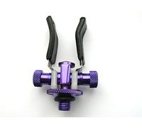 Phoxinus 2x alloy 30cm mini buzz bars and 2x adjustable coloured butt rests. Suitable for rod pods, bank sticks, etc. (2x Purple Adjustable Anodised Aluminium Butt Rest & 2x Mini Buzz Bars)