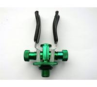 Phoxinus 2x alloy 30cm mini buzz bars and 2x adjustable coloured butt rests. Suitable for rod pods, bank sticks, etc. (2x Green Adjustable Anodised Aluminium Butt Rest & 2x Mini Buzz Bars)