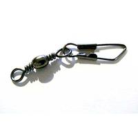 Phoxinus Black, American Snap Swivels Suitable for Carp, Pike and Sea Fishing (Size 6, 100 Pack)