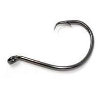 Phoxinus Circle Hooks - Freshwater and salt water fishing hooks - Ideal for Pike Cod Bass Pollock Conger Tope and more - Course and sea fishing tackle (Pack of 10 Hooks, 1/0)