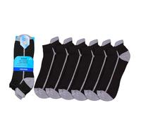 PHP Ankle Socks Unisex Pair of 3 - Soft Combed Cotton Athletic Socks Anti Odor & Breathable Socks Low Cut Walking Short Socks UK 8-11, Black
