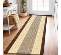 PHP Carpet Runners for Hallways Non Slip Long With Gel Back - Marble Rug Washable Low Pile Rug, Kitchen Runner - Ideal For Living Room, Bedroom, Lounge And Hall |80 x 150 cm - Blue