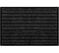 PHP Door Mat - Waterproof Strong PVC Rubber Backing Anti Slip Heavy Duty Dirt Trapper Barrier Mats for Kitchen Bedroom Hall Hallway Entrance Door Matts (50 x 90 cm, Black)
