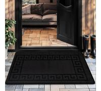 PHP Gel Back Door Mat Super Absorbent Heavy Duty | 40 x 60 cm Washable Doormats for Kitchen and Office Indoor Outdoor Anti Slip Floor Mats -Black