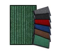PHP Heavy Duty Rubber Runner Rug Indoor & Outdoor PVC Backing Waterproof Non Slip Rugs for Hallways Entrance Mud-Rooms Muddy Wet Shoes and Paws (Green, 60x180cm)