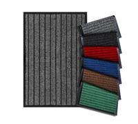 PHP Heavy Duty Rubber Runner Rugs for Hallways - Dirt Trapper Indoor and Outdoor High Traffic Areas, Garages, Storefronts, and Everyday Home Use Carpet Runners (Grey, 80x300cm)