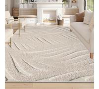 PHP Large bedroom Area Mat for Living Room Kitchen Bedroom Floor Mat and Modern Abstract Design Durable Hallway Living Room Mat (Beige - Des 2, 120 x 170 cm - Hallway Rug)