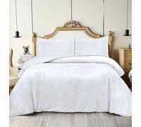 PHP Large Faux Fur Blanket Double Bed Throws Bedspread Fluffy Warm Velvet Quilt Bed Blankets Over Sofa Bed Couch 3Pcs with 2 Pillow Shams - 230 x 235 cm, White