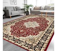 PHP Roma Traditional Rug - Super Soft Classical Floral Pattern Heavy Weight Non Slip Area Rugs for Living Room Bedroom Dining Room Tv Lounge Carpet (120 X 170 cm, Red)