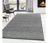 PHP Rugs Living Room Large 160x230 Cm Soft Warm Thick Dense Pile Non Slip Shaggy Fluffy Area Rug for Hallway Kitchen Bedroom Decor (Gray, 160cm x 230cm (5ft 4" x 7ft 8"))