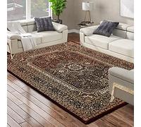 PHP Rugs Living Room Large - Floral Patterned Low Pile Traditional Oriental Rug for Bedroom Decor Dining Room - 120 X 170 cm (4 Ft X 5 Ft 6 In), Red 0207