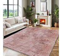 PHP Shaggy Rug for Bedroom - Modern Super Soft, Thick, High Dense Pile Living Room Rugs Large - Non Slip Carpet for TV Lounge Dining Area Indoor Office (Plain Pink, 200 x 290 cm)