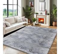 PHP Shaggy Rug for Bedroom - Modern Super Soft, Thick, High Dense Pile Living Room Rugs Large - Non Slip Carpet for TV Lounge Dining Area Indoor Office (Plain Grey, 200 x 290 cm)