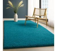 PHP Shaggy Rugs for Indoor - Super Soft Fluffy Thick Pile Non-Shedding Large Area Rug for Bedroom Living Room Tv Lounge Kitchen Carpet Mats (Teal, 120 x 170cm (4ft x 5ft 8"))