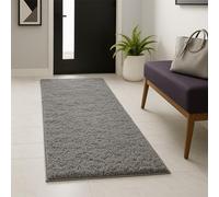 PHP Shaggy Runner Rugs for Indoor - Super Soft Fluffy Thick Pile Non-Shedding Large Runners Rug for Hallways Bedroom Living Room Kitchen Carpet Mats (Dark Grey, 80cm x 150cm (2ft 8" x 5ft))