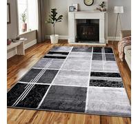 PHP Super Soft Rugs for Living Room Bedroom Rug - Thick Dense Pile Non Shed Fluffy Rug For Bedroom - Small Medium Large Carpet Area Rugs Kitchen Floor Mat (80 x 150 cm (2ft 8" x 5ft), Black)