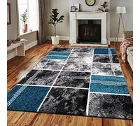 PHP Super Soft Rugs for Living Room Bedroom Rug - Thick Dense Pile Non Shed Fluffy Rug For Bedroom - Small Medium Large Carpet Area Rugs Kitchen Floor Mat (Teal, 200 x 290 cm (6ft 8" x 9ft 7"))